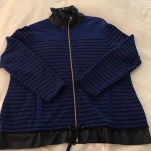 Sapphire Blue/ Black/ Navy striped jacket